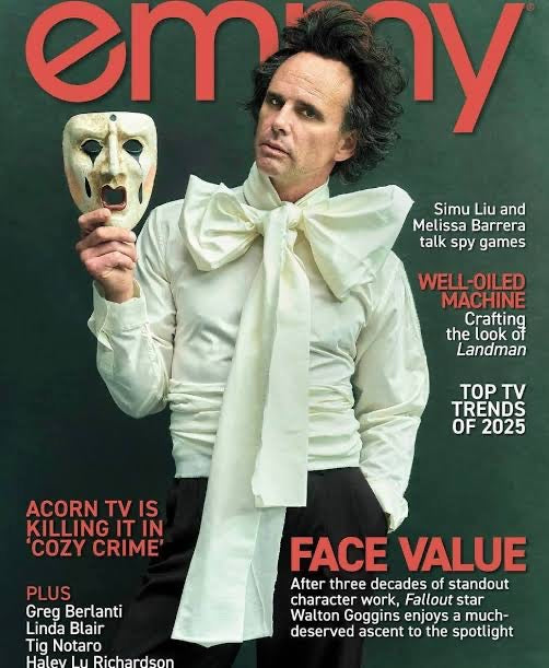 Walton Goggins on the emmy magazine cover, 2025